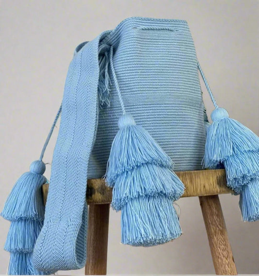 Sky Tassel Bag - Handcrafted Serene Beauty